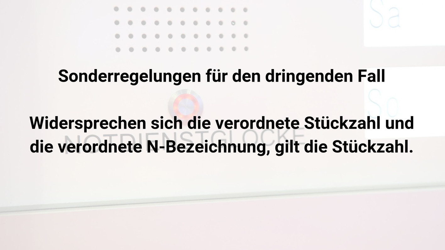 Teil 6 Sonderregelungen Dringender Fall und Sonderfälle APOTHEKE ADHOC