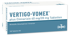 PZN 11888483 Vertigo-Vomex plus Cinnarizin 40mg 20mg 100Stk