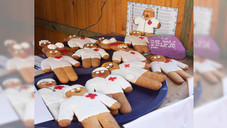 Protestaktion: Apotheker aus Lebkuchen Protestaktion: Apotheker aus Lebkuchen