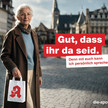 Abda-Kampagne setzt auf KI-Patienten Abda-Kampagnen-Motiv für die Apotheke vor Ort. Die Botschaft: Gut, dass ihr da seid