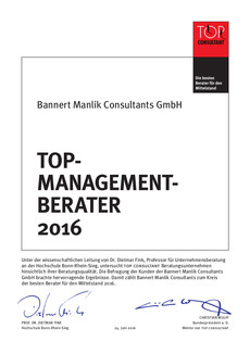 TOP CONSULTANT Urkunde BMC