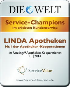 Siegel Service Champions LINDA Apotheken
