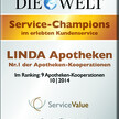 LINDA Apotheken sind zum vierten Mal hintereinander "Service-Champions"
