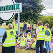 Großhändler zahlen mehr Geld Verdi-Streik vor Phoenix-Niederlassung