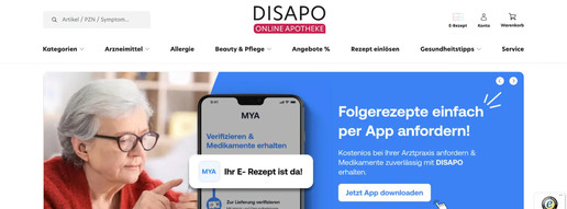 Disapo ist pleite Ein Screenshot der Startseite von Disapo.de