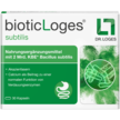 Darmbalance im Fokus – natürlich und innovativ Produkt-Abbildung bioticLoges® subtilis Nahrungsergänzungsmittel mit 2 Mrd. koloniebildenden Einheiten Bacillus subtilis + Akazienfasern + Calcium als Beitrag zu einer normalen Funktion von Verdauungsenzymen