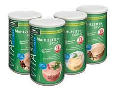 VITAsan Mahlzeitenersatz Dosen grosse Auflo sung klein